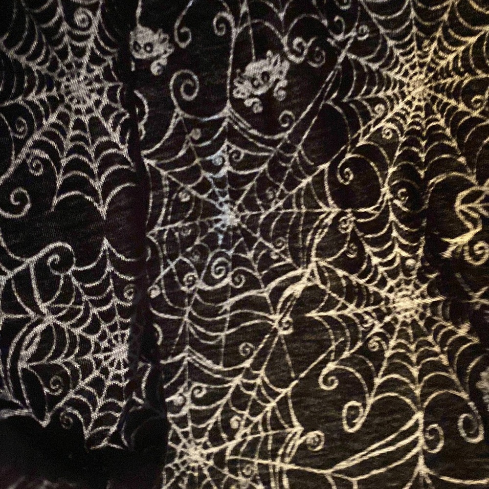 Long sleeve spiderweb burn out shirt